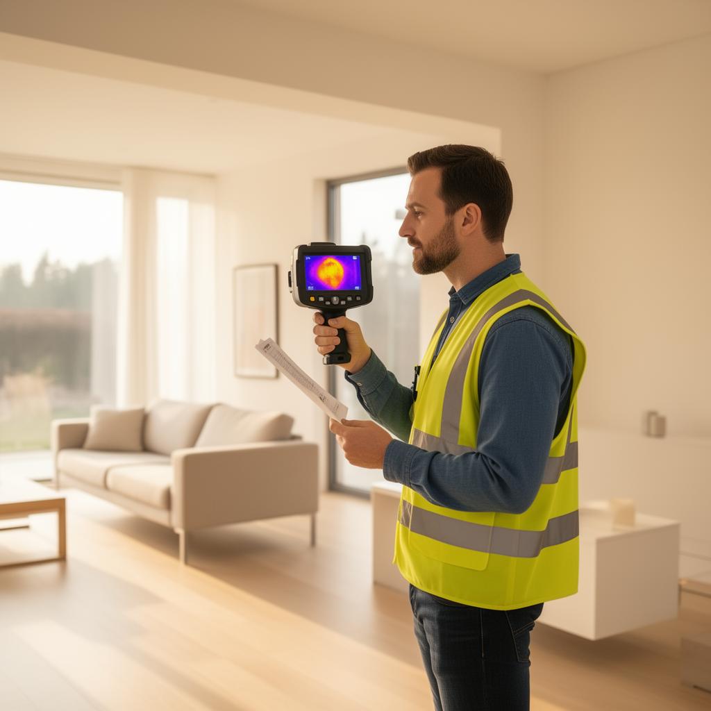 Energy surveyor using thermal imaging camera